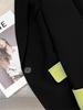 Damen Blazer in Schwarz mit Colorblock-Patchwork - 2025 Neuer Stilvoller Leichter Luxusanzug