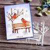 2pcs/set Bird Tree Die Cuts for Card Making, Park Chair Metal Cutting Dies, Metal Die Cutting Mold, Scrapbooking Dies, DIY Etched Embossing Stencil