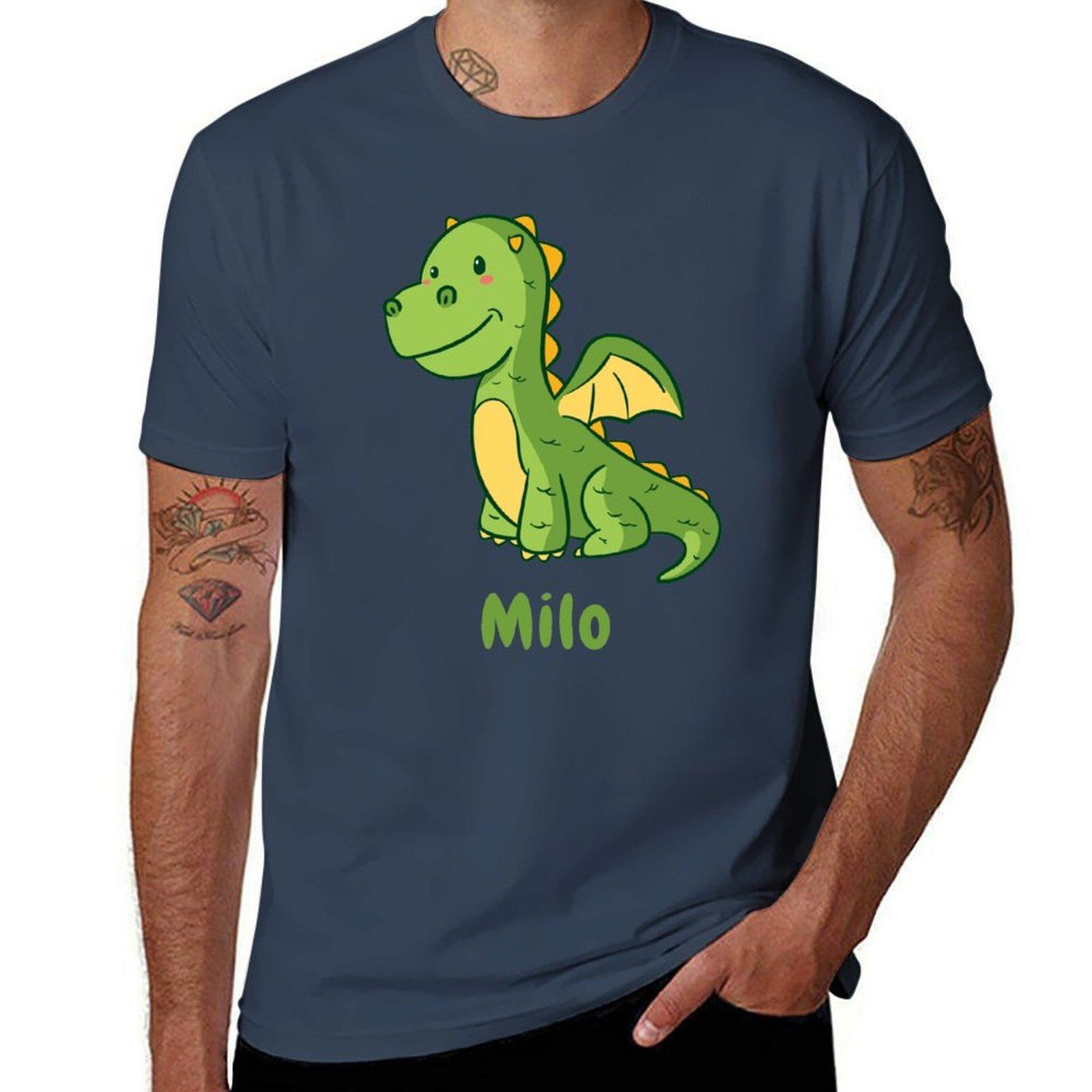Milo Baby Boy Dragon Green Cartoon Kids Tshirt Plus Size Gym Sports Tshirt S