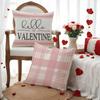Valentine's Day Pillow Letter Printed Linen Decoration Car Cushion Home Sofa Pillow Cover