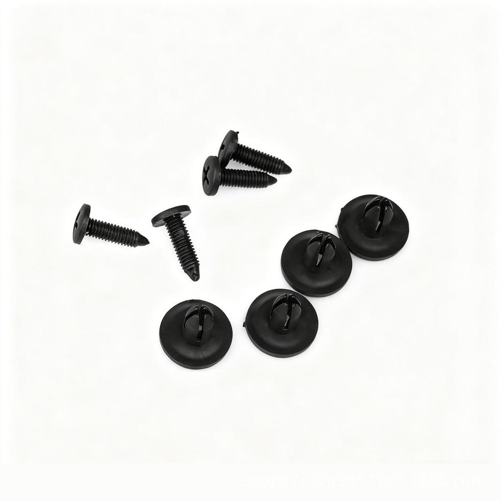 Universal 6mm Black Fender Liner Mudguard Clip with Expansion Screw