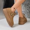 Winter New Large Thick Soled Women's Cotton Shoes with Thick Velvet for Casual Women's Snow Boots and Women's Boots