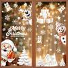 9pcs Christmas Window Stickers Christmas Decoration Kids Favors 2026 Xmas Snowman PVC Stickers Navidad Natal New Year Gift 2026