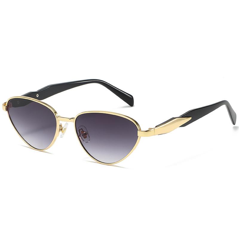 Small Frame Metal Oval Sunglasses For Women Men Luxury Brand Designer Vintage Steampunk Sunglasses Popular Eyewear Shades Uv400