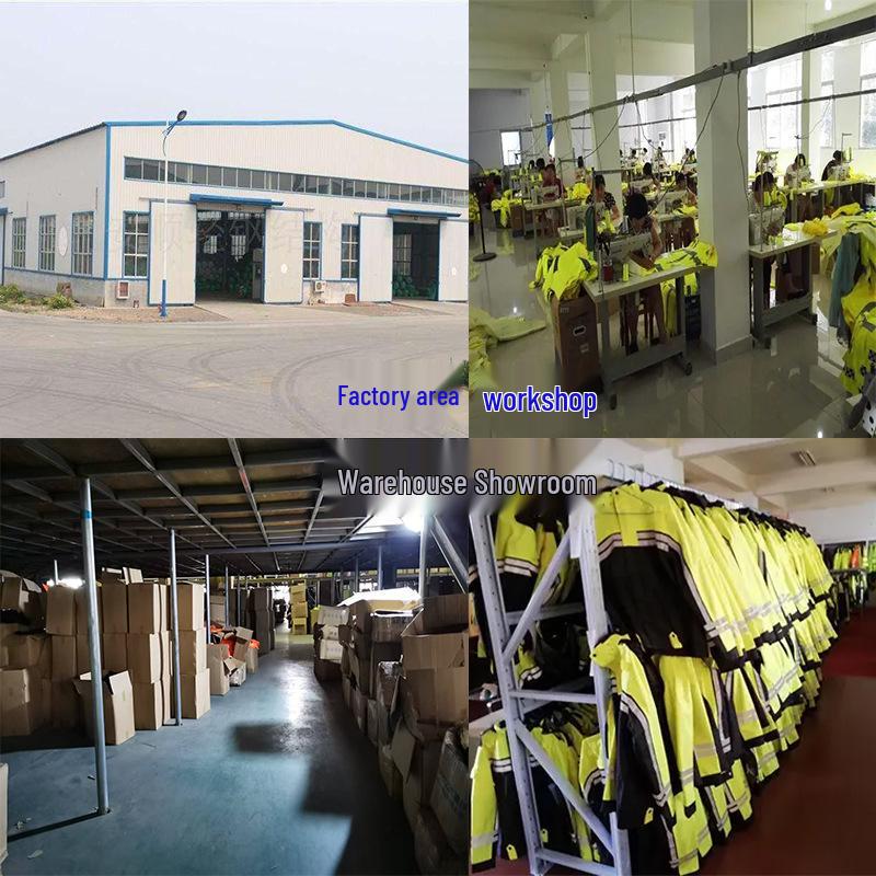 Fluorescent Green Reflective Raincoat and Rain Pants Set for Traffic Duty and Road Administration