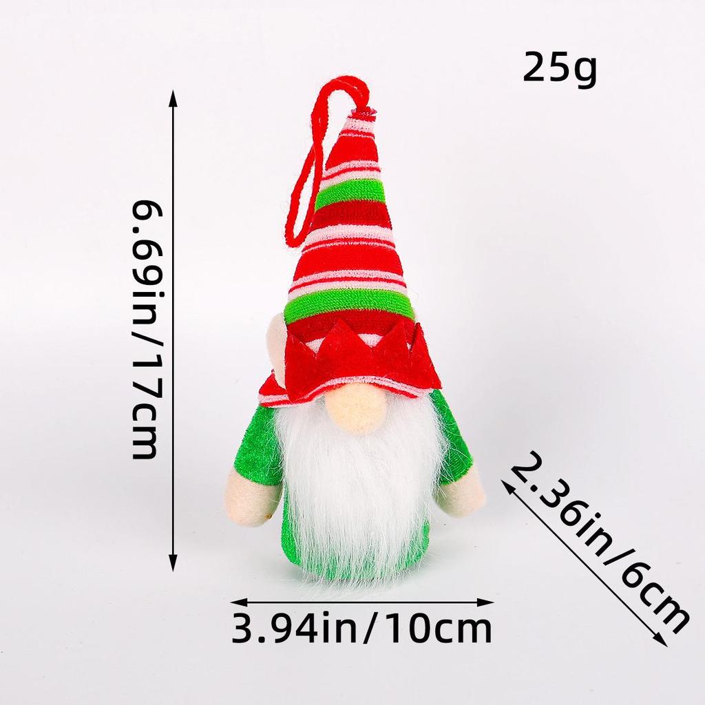 Panenka Rudolph & Ozdoby trpaslíků bez tváře se světýlky a flitry na Vánoce