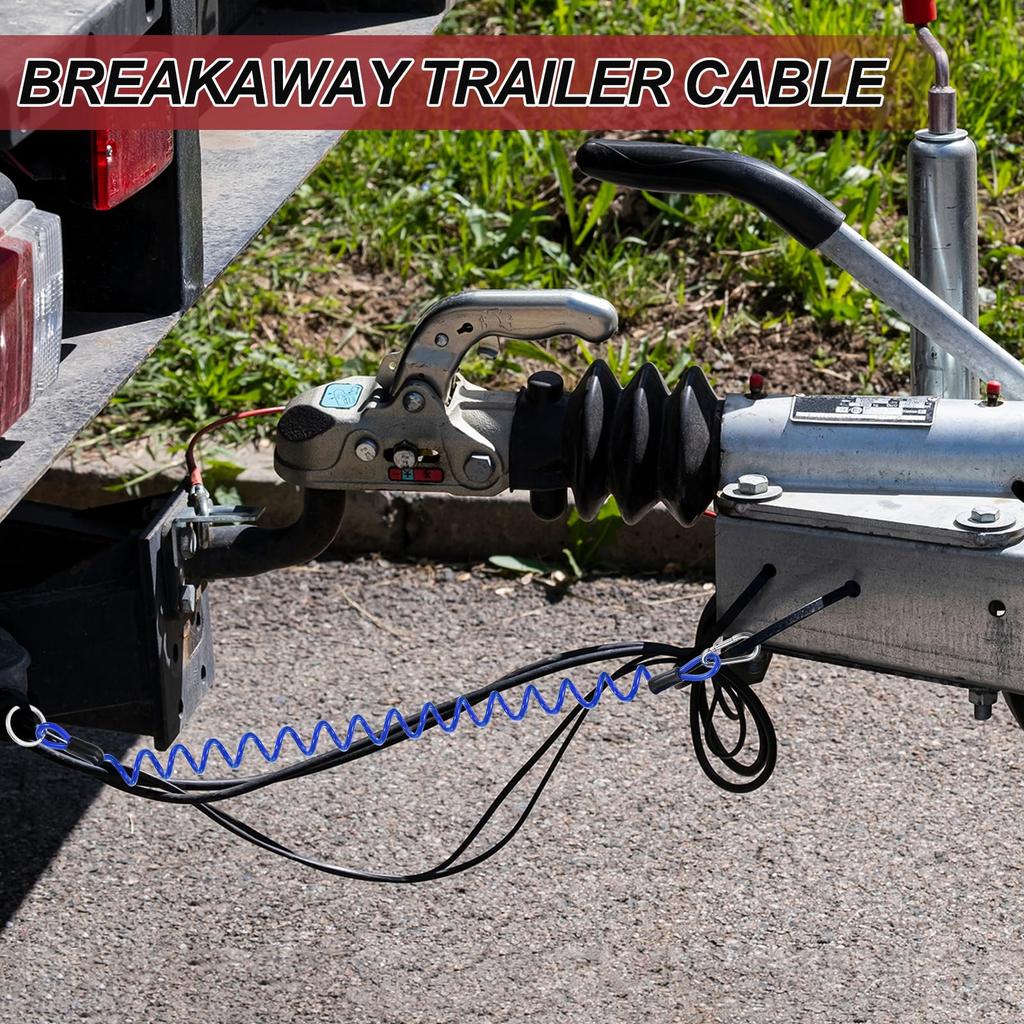PATIKIL 5ft Brake Release Trailer Cable Trailer Brake Release Cable Safety Cable Strap Spring