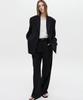 Diaeneseualumeon Belted Striped Slacks Black