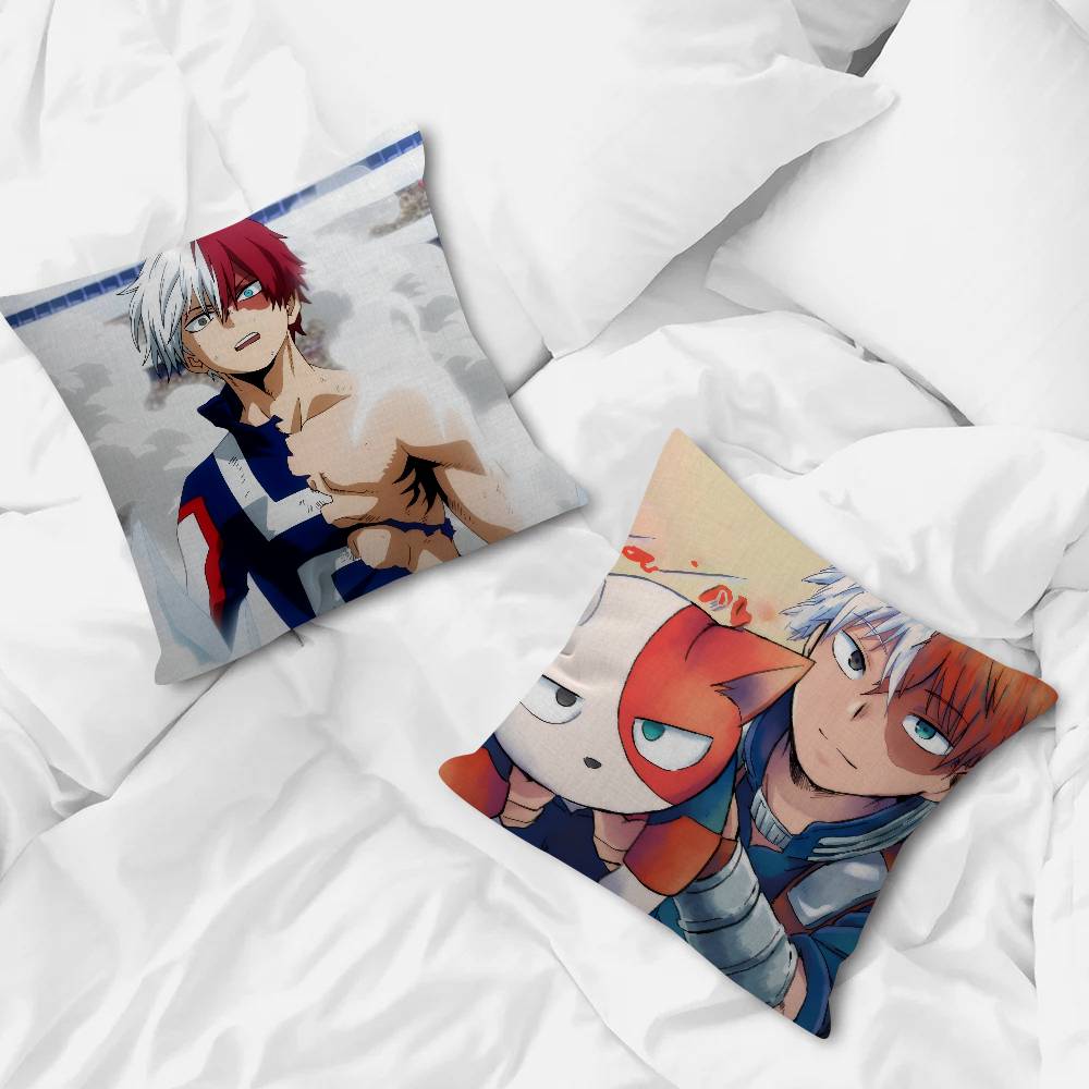 Anime M-My H-Hero Academia Shoto Todoroki  Cushion Cover Inches Farmhouse Decor Home Throw Pillow Covers for Couch Decorations