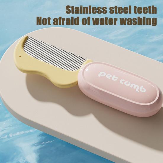 Foldable Cat Comb Flea Dirt Removal Cat Comb Reduce Shedding Versatile Pet Hair Comb Pet Grooming Tools