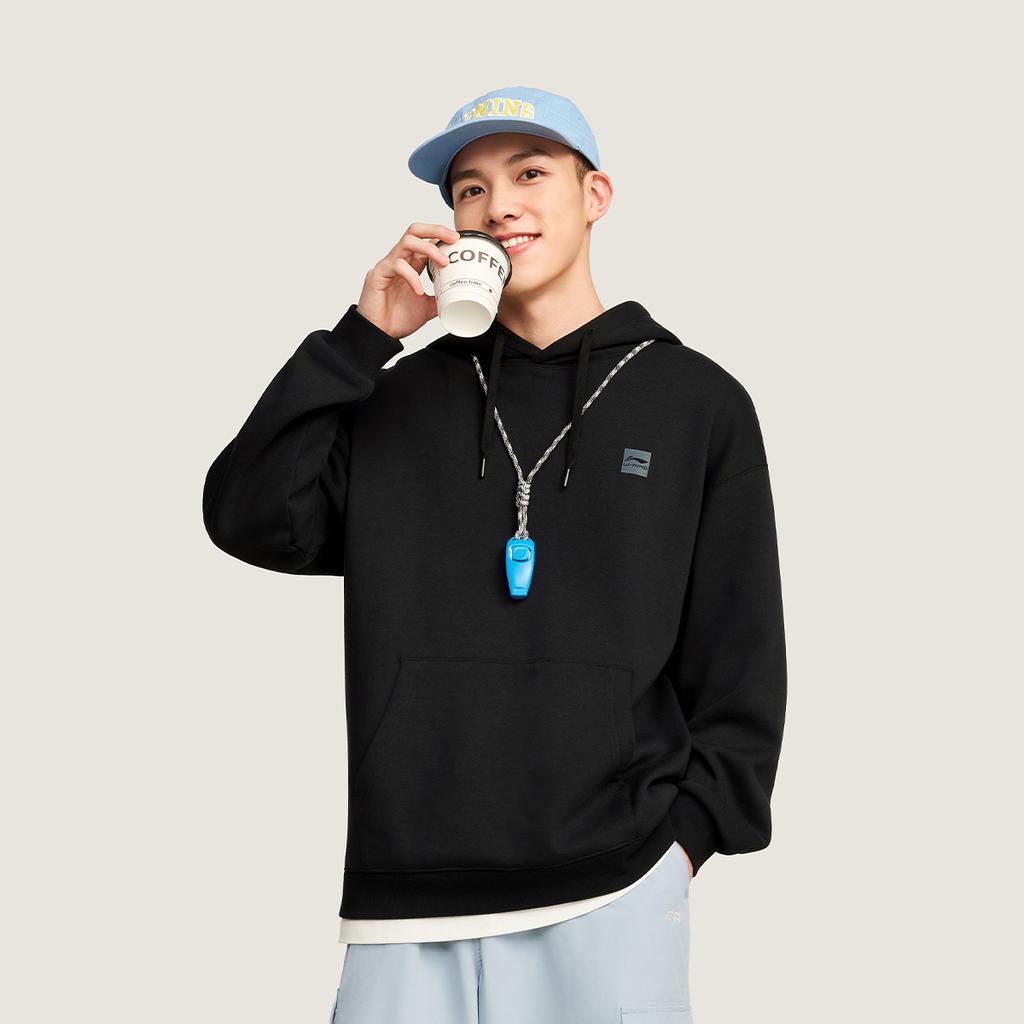 Li Ning Sports Lifestyle Series Casual Solid Color Loose Fit Hoodie Unisex Hoodies AWDVE01-1
