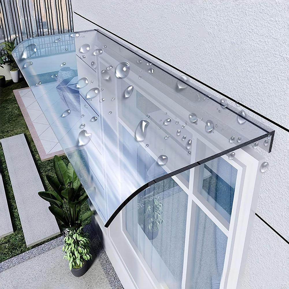 Window Door Wall Awning Canopy Transparent Invisible UV Rain Protection Rain Shelter Covers for Front Door Porch Patio Roof New