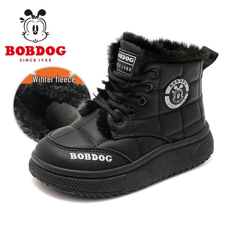 Babudou Kids  Waterproof Snow Boots - Velvet-Lined Winter Shoes for Boys & Girls, 2025 Edition. Size 36