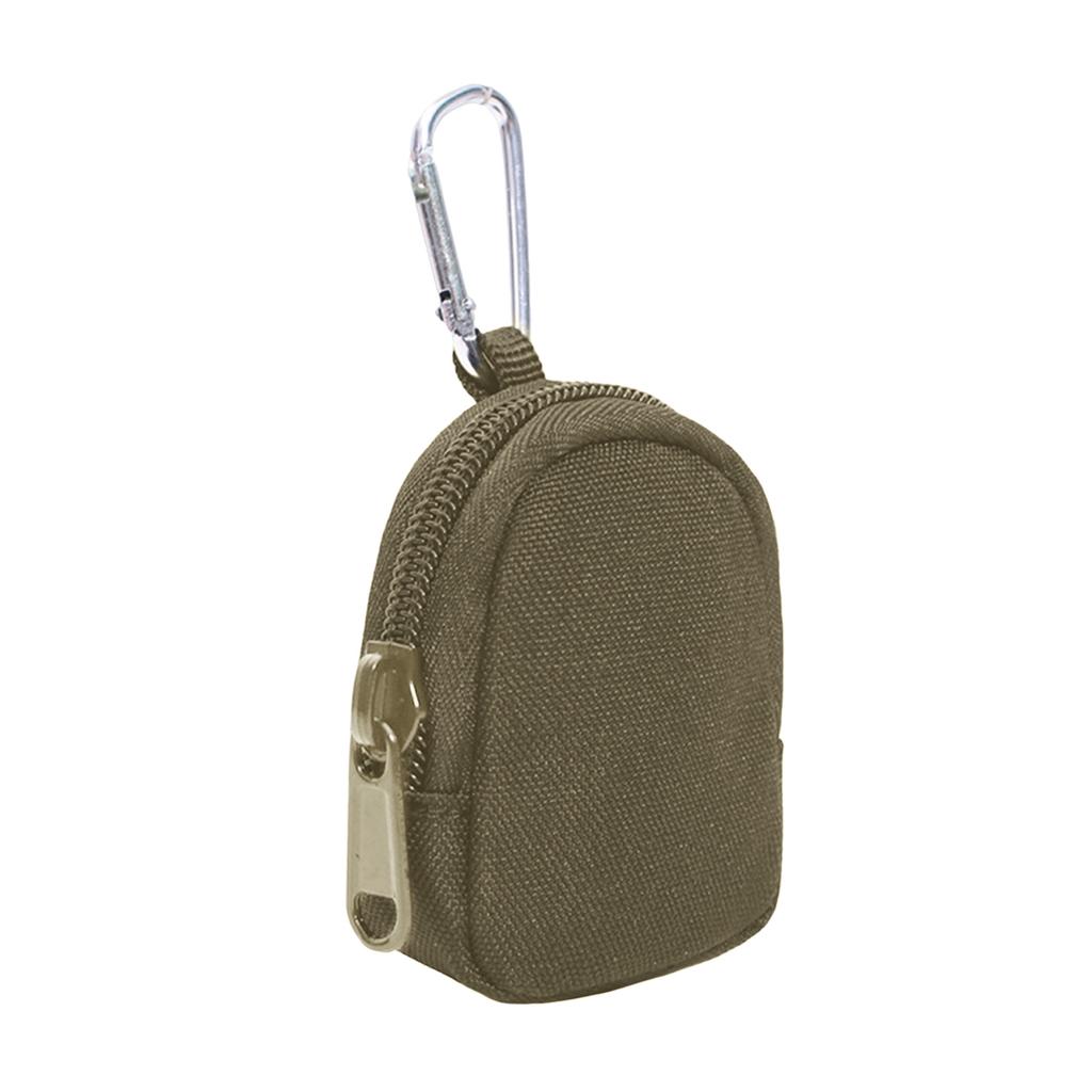 Wear Resistant Outdoor Coin Purse Earphone Pouches Keychain Zipper Pocket Outdoor Key Bag Belt Waist Pouch with Buckle