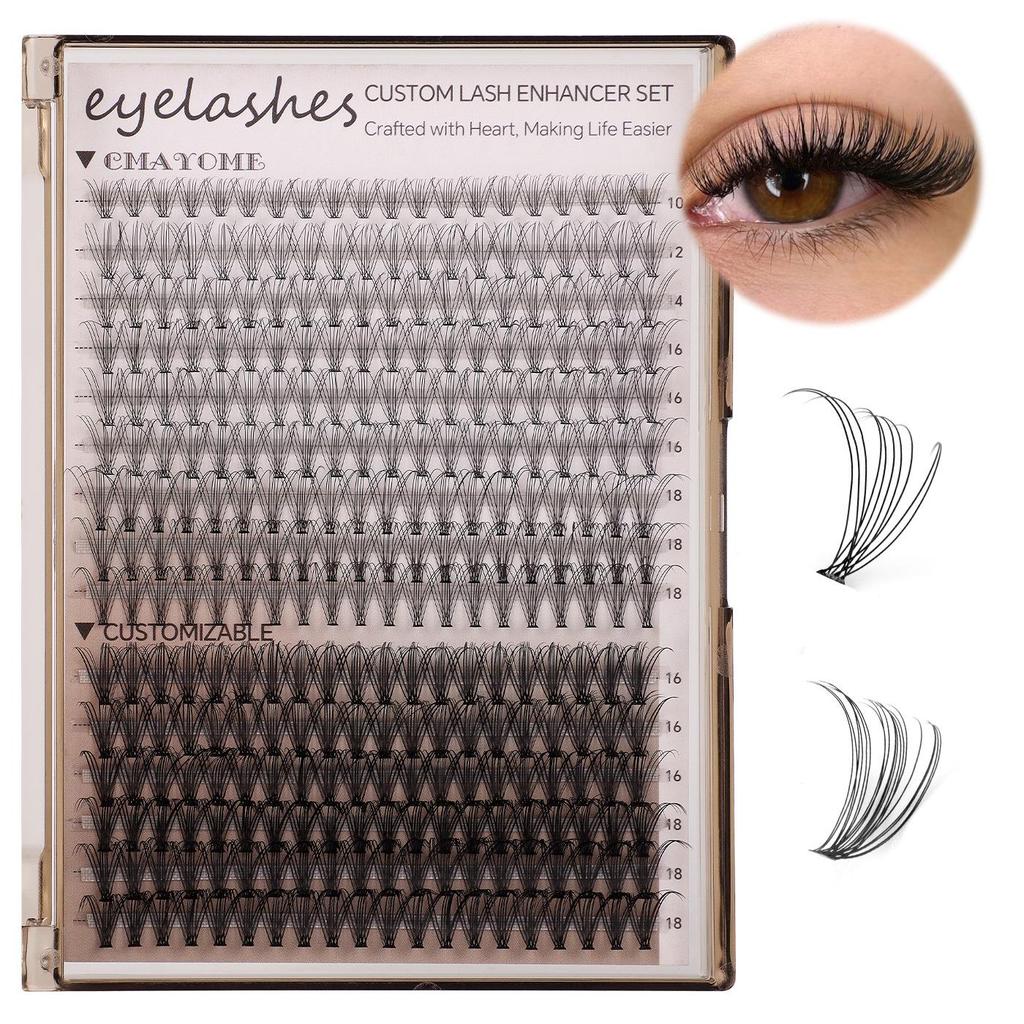 DIY Natural Dense Curly False Eyelash Set (10D-100D)