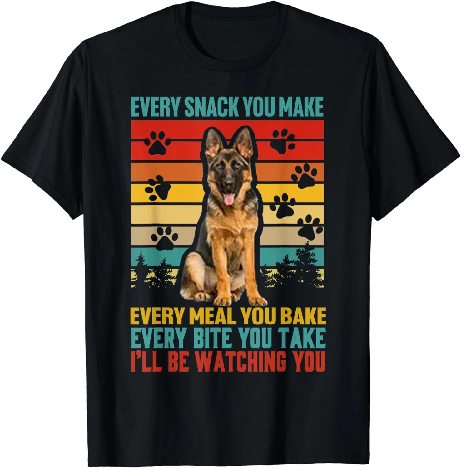 Retro German Shepherd Dog Funny Activities Matching Dog Love Unisex T-Shirt M