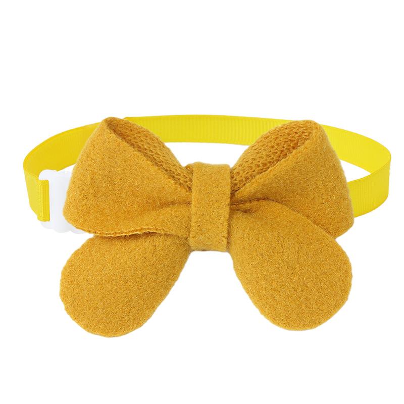 New Plush Bow Pet Collar Dog Decorative Bow Tie Adjustable Webbing Cat Neck Ring