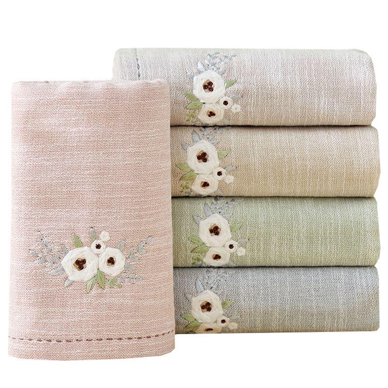 Jinhao Pure Cotton Soft Embroidered Face Towel 2-Pack