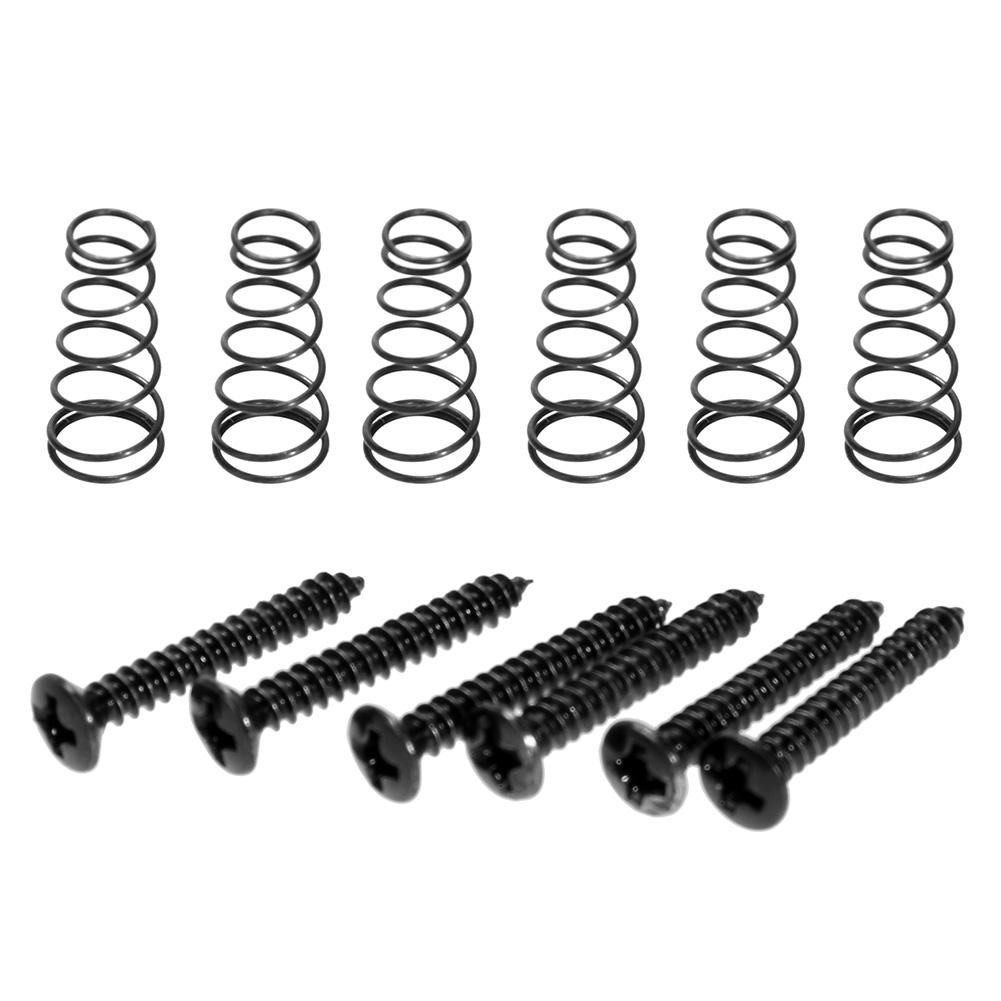6pcs Electric Guitar Single Coil Pickup Mount Height Screws with Springs чёрный