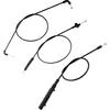 3Pcs Front Center Rear 3pcs Hood Release Cable Kit Fit For BMW 740i 2001, 745i 02-05, 750i 750Li 06-08, 760i 04-06, 760Li 03-08, Alpina B7 07-08
