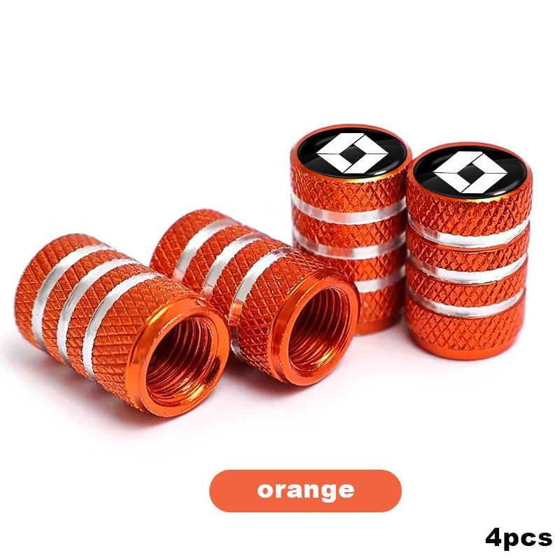 4pcs Car Tire Valve Stems Cap Aluminum Tyre Wheel Stem Air Valve Cover Airdust For Renault Clio Laguna 2 Megane 2 3 Duster Logan asd2