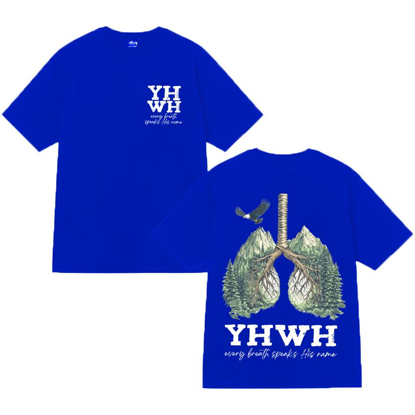 T-shirt Grafica Cristiana Gesù Yhwh Cotone Comfort Manica Corta T-shirt Estiva Uomo Donna Moda Girocollo Harajuku T-shirt Accogliente