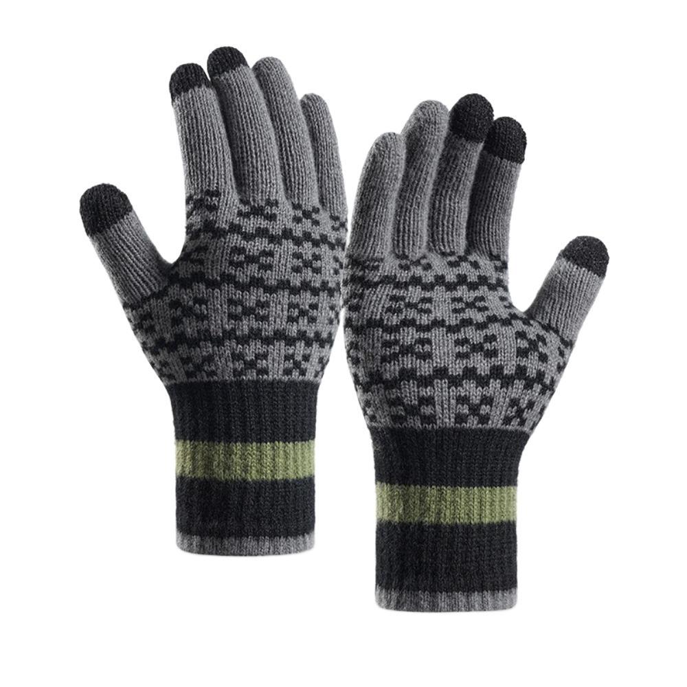 

Windproof Warm Gloves Cold-proof Touchscreen Gloves Fashion Knitted Gloves Men Women