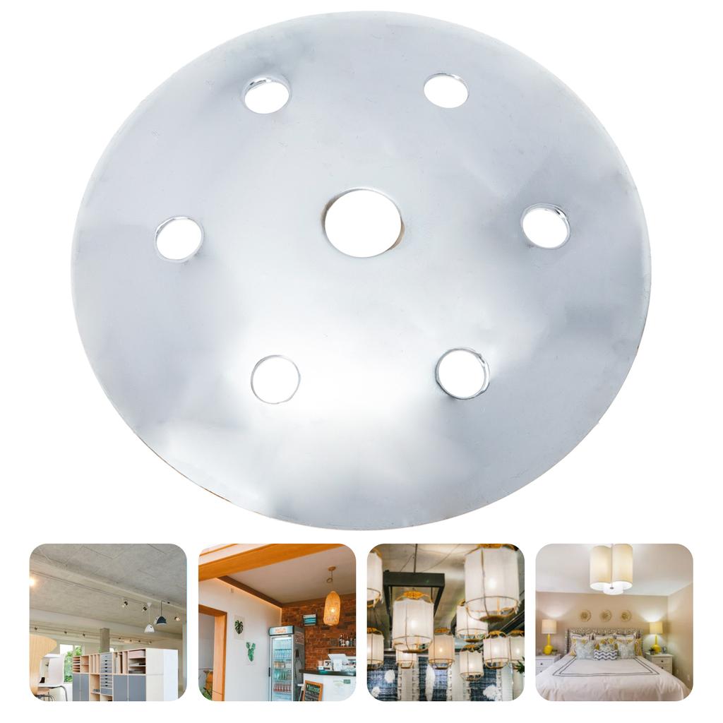 4Pcs Ceiling Light Cover Plate Premium Iron Lamp Chassis for Pendant Desk Table Light Simple Round Base Easy Install