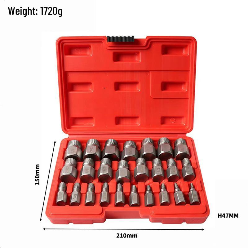26-Piece Damaged Screw and Nut Extractor Set