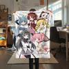 1PC Puella Magi Madoka Magica Print Flannel Blanket, High Quality All Seasons, Home Decor, Warmth and Comfort, Perfect for Christmas Gifts
