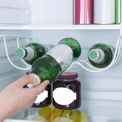 Bierregal, Eisen, Weinregal, Kühlschrank-Organizer, maximiert den Platz im Kühlschrank, Aufbewahrungsregal für Wasserflaschen im Kühlschrank