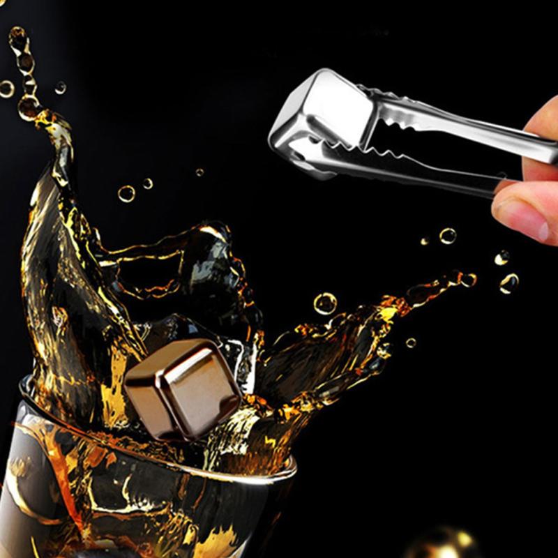 Hot! Reusable Ice Cubes Rust-proof Ice Tartar Ice Grains Stainless Steel Whiskey Chilling Stones Quick