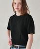 RONRON Embo Heart Short Sleeve Knit Black