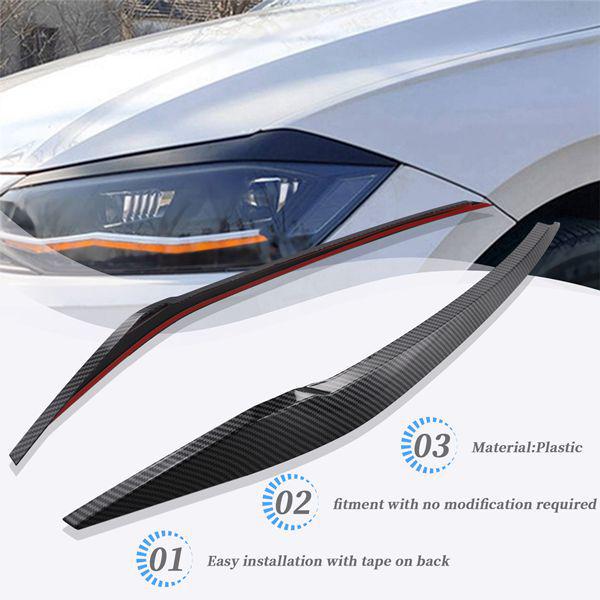 

Pair of Headlight Eyebrows for 19-22 VW Polo Plus None