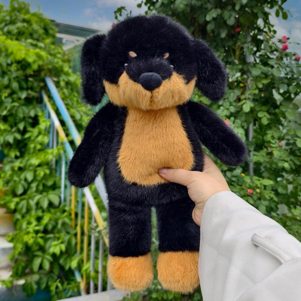 Long golden sable Rottweiler plush toy, European and American soft cute animal creative dog doll