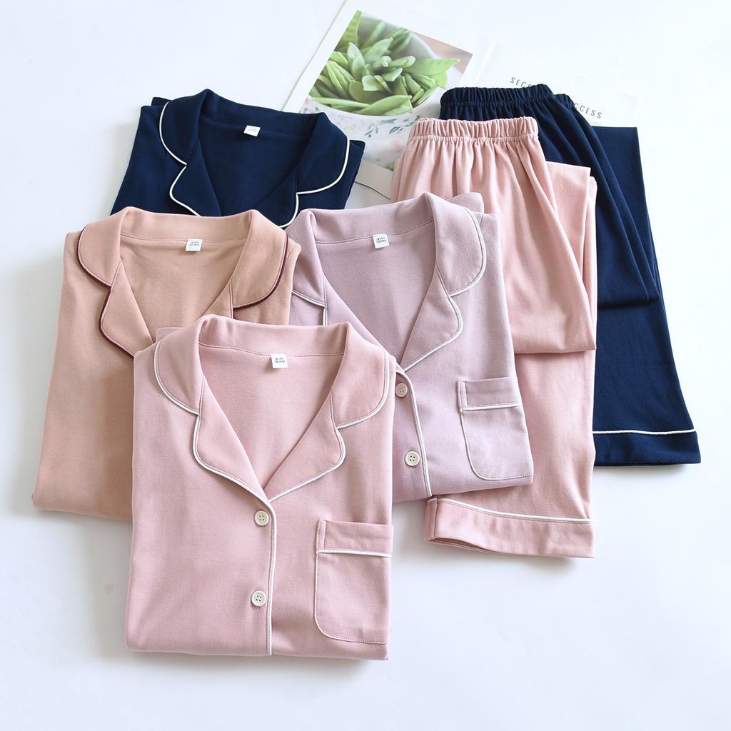 Cotton Thick Woman's Pajama Sleepwear Long Sleeved Pants Two Piece Set Ladies' Homewear Warm Sleepwear Women's Pajamas