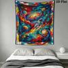 Space Wall Tapestry Aesthetic Wall Hanging Printed Fabric Blanket Decorative Tapestries for Bedroom Living Room Home Decor