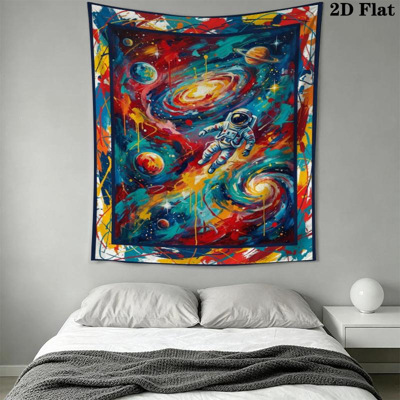 Space Wall Tapestry Aesthetic Wall Hanging Printed Fabric Blanket Decorative Tapestries for Bedroom Living Room Home Decor