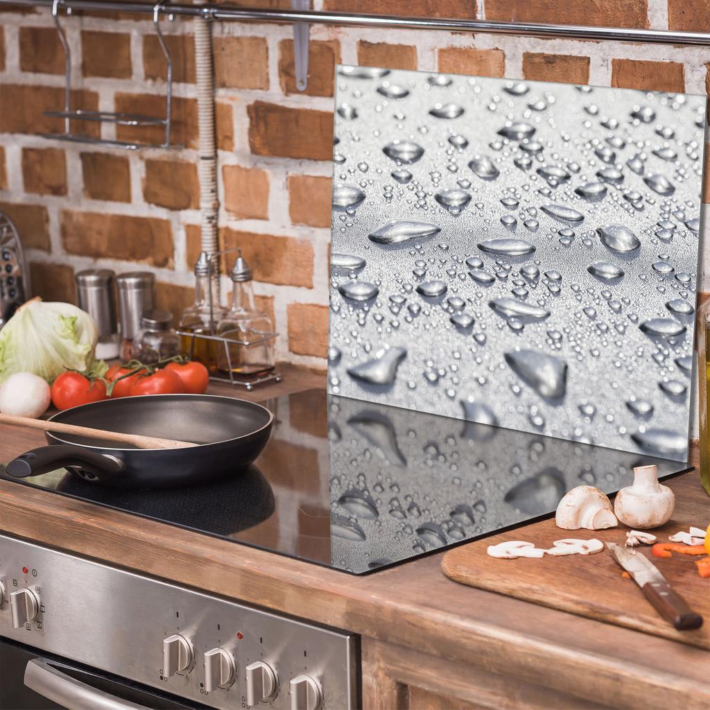 Glass Protective Stovetop Plate 60x52 Drops