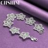 CHSHINE Fine 925 Sterling Silver Big Flower Charm Bracelet for Women Wedding Party Fashion Jewelry
