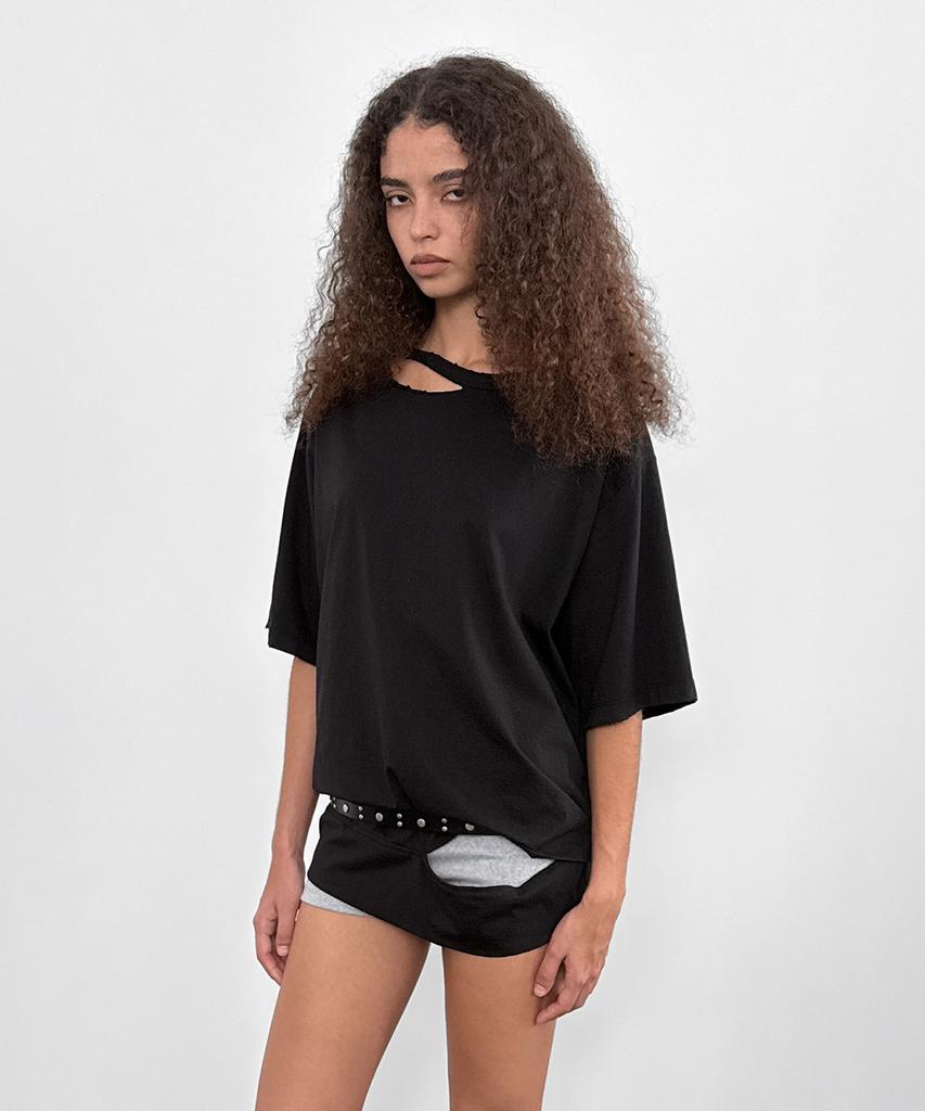 Saendeulig Overfit Washed Tee_Black