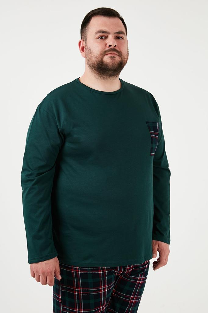 Men's Plus Size Plus Size Pajama Set Cotton Regular Fit Plus Size Pajama Set Men's Pajama Set