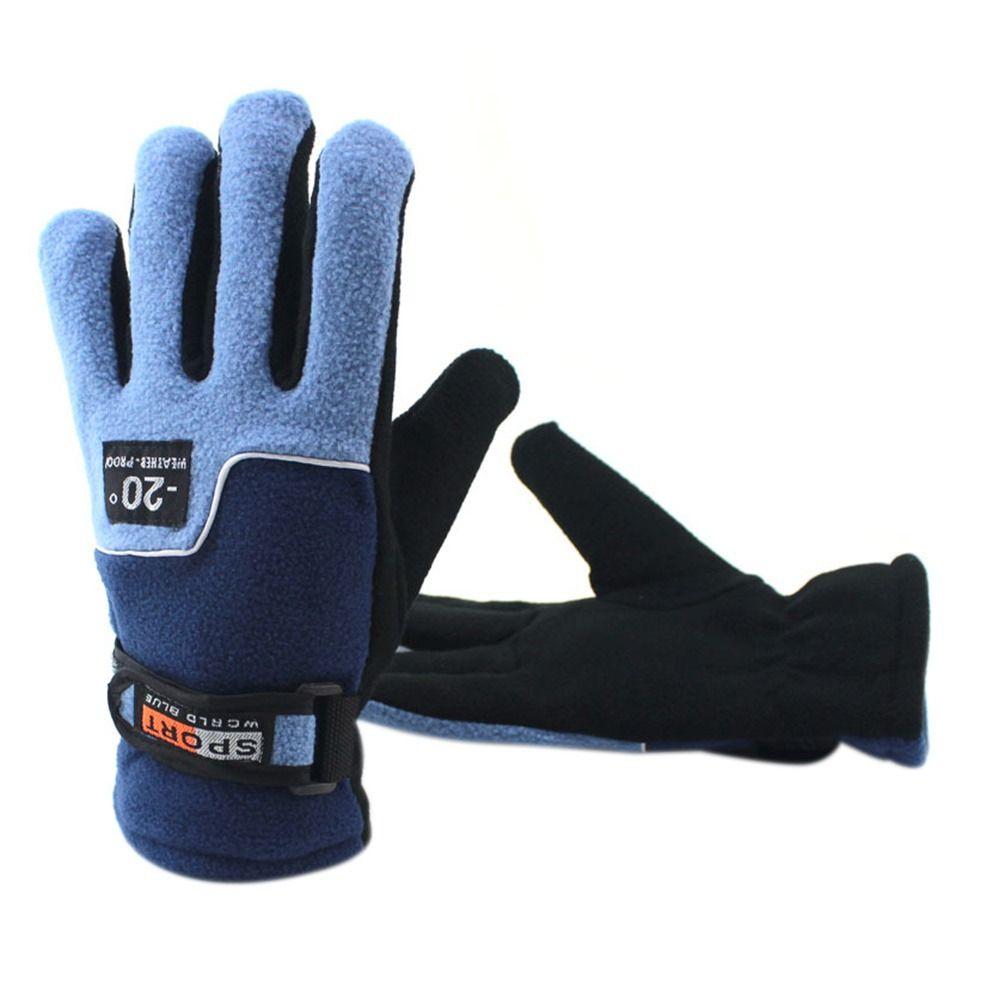 

Ветрозащитные осенне-зимние перчатки, непродуваемые, женские, мужские перчатки, новые, теплые варежки, для работы, офиса Blue-Female