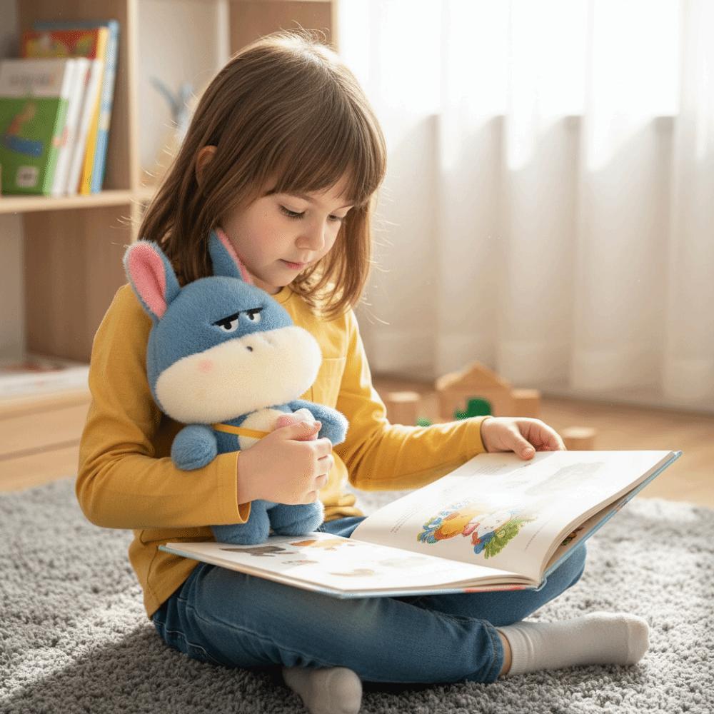 Kawaii Style Donkey Plush Toy Funny Design Cute Plush Toy Popular Cartoon Plush Toy  Birthday Gift