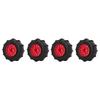 4 PCS RC Car Snow Wheels Tires Excellent Grip Thickened Weighted RC Car Accessories with 12mm 14mm 17mm Colligator Red