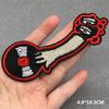 Flame Guitar Rock Embroidered Patches On Clothes Music Disco Headset Dj Punk Stripes Iron On Patches For Clothing Diy Appliques