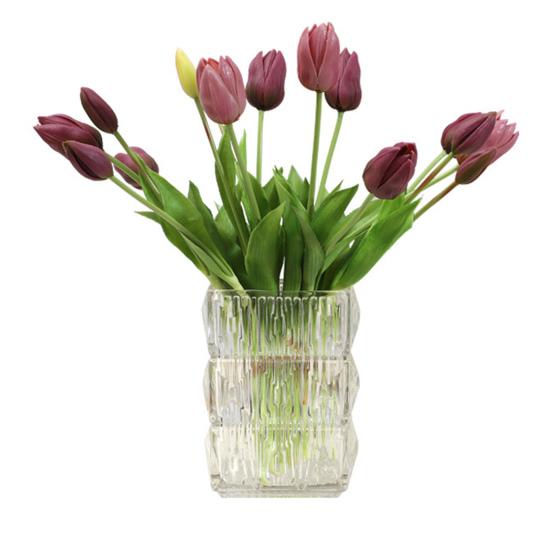 Fake Tulip Flowers Artificial Real Touch Faux Tulip Flower for Spring Easter Home Kitchen Wedding Bouquet Mother's Day Decoration