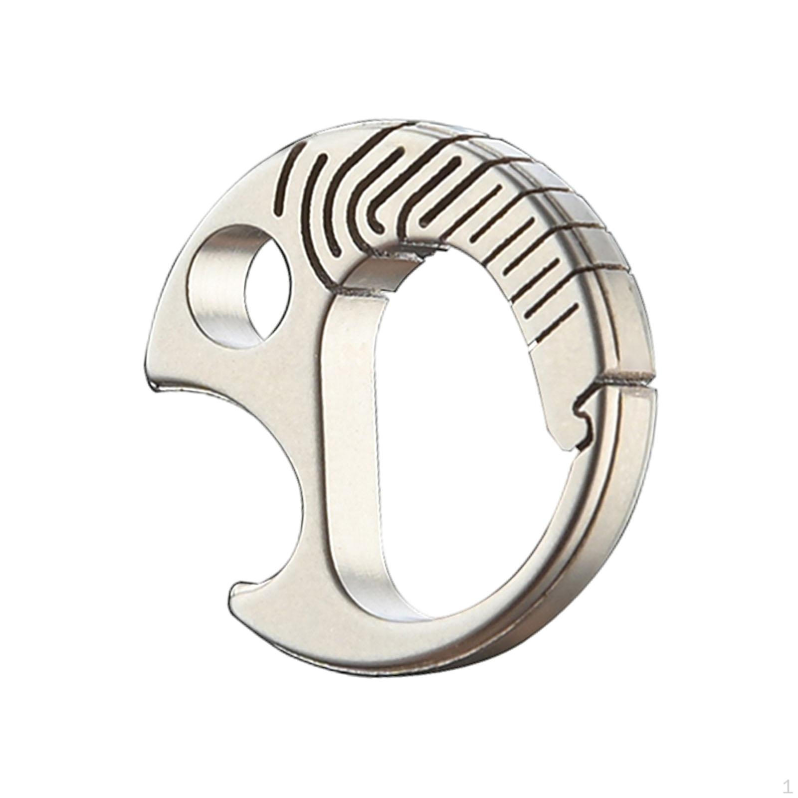 

Mini Titanium Keyring with Bottle Opener Multifunctional Lightweight Supplies Compact Key Clip