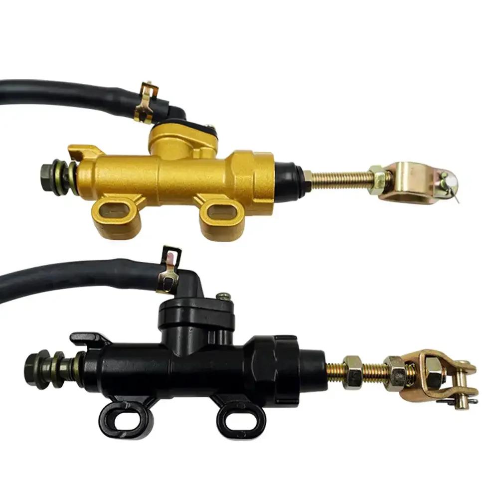 Universal Motorcycle Rear Foot Brake Master Cylinder Pump with Reservoir for Dirt Bike ATV for Suzuki Kawasaki Honda