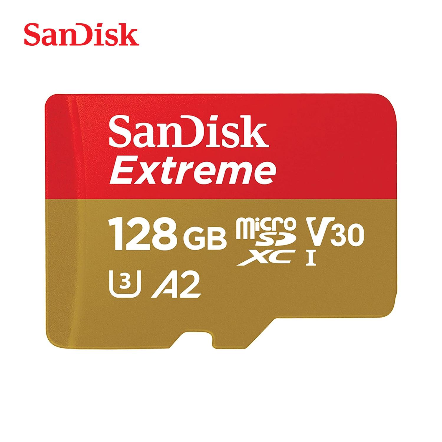 

Карта памяти SanDisk Extreme microSDXC 256 ГБ 128 ГБ 512 ГБ 64 ГБ 32 ГБ Скорость чтения 100 МБ/с TF-карта U3 UHS-I 4K UHD Карта Micro SD для телефона, камеры, GoPro 128GB